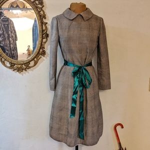 *SOLD* Adele Simpson for Dayton's Oval Room 1960s vintage tartan shirt dress